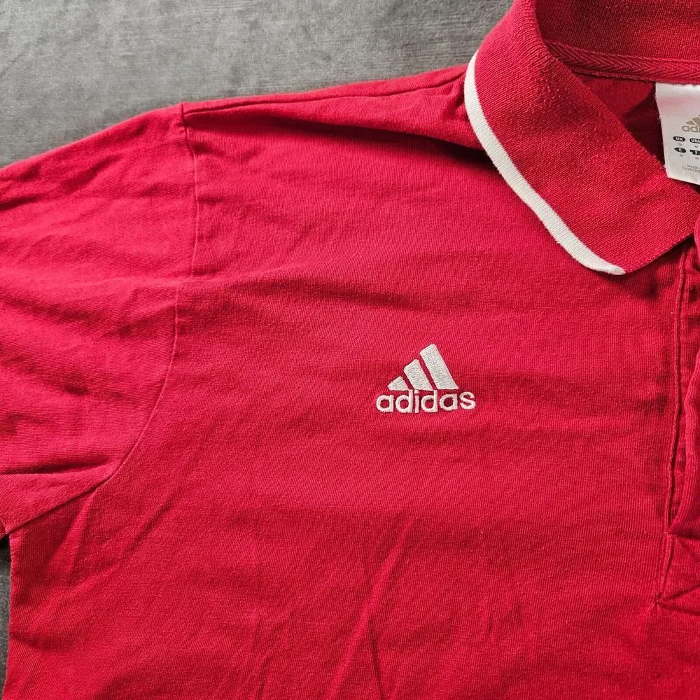 St. Louis Cardinals Adidas Polo Shirt Mens M Red Short Sleeve Climalite Golf Y2K